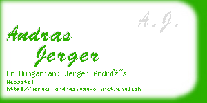 andras jerger business card